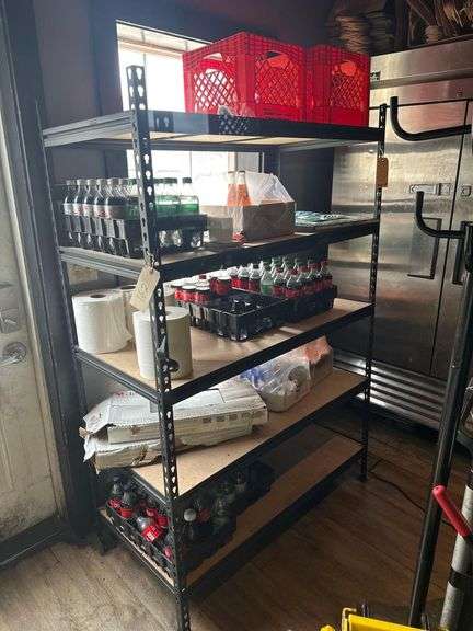 Steel/wood Adjustable Shelf 6ft. H. X 4ft. W. X 2ft. D. Must Be Removed After 4 pm. Removal Day image