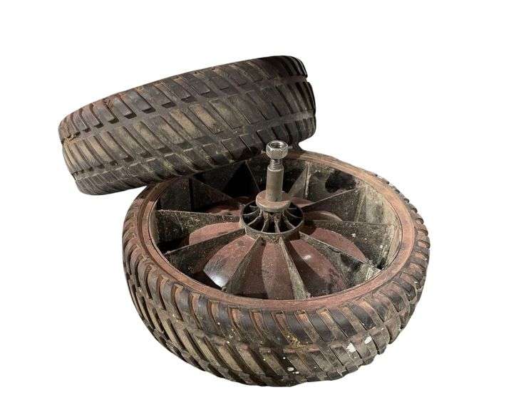 2 Tires on Plastic Rims 3x10 Inches image