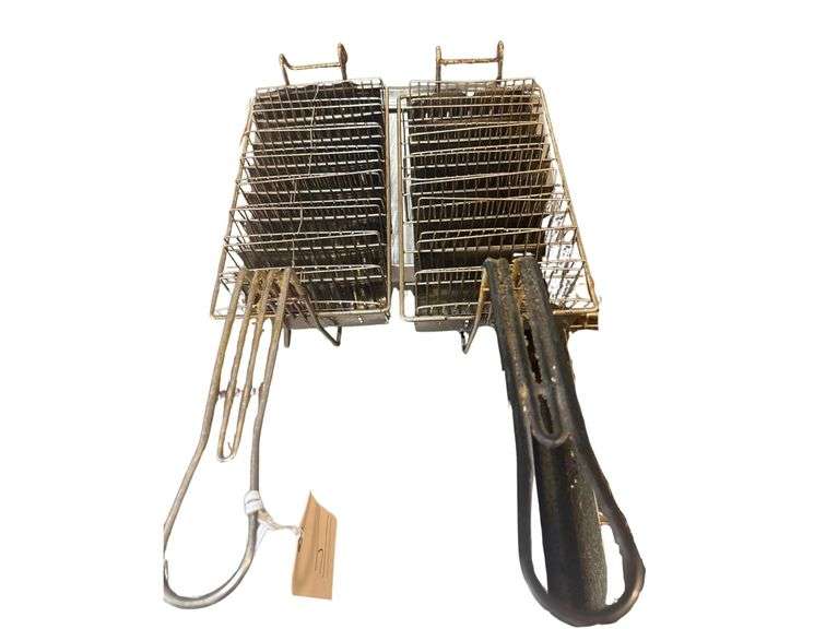 Pair of Deep Fryer Baskets for Hard Shell Tortillas and Churros image