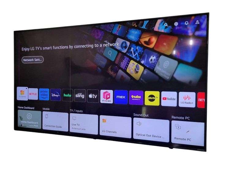 LG NANO75 Series 55-Inch Class Smart TV 55NANO75UQA - 2022 AI-Powered 4K, Alexa Built-In. Works, but has small vertical green line on left side of screen. image