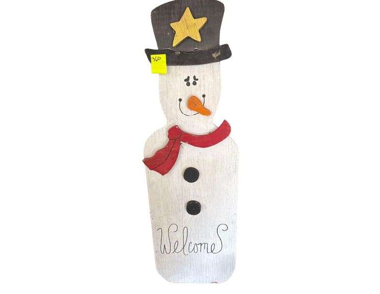 Snowman Welcome Sign - 4’ image