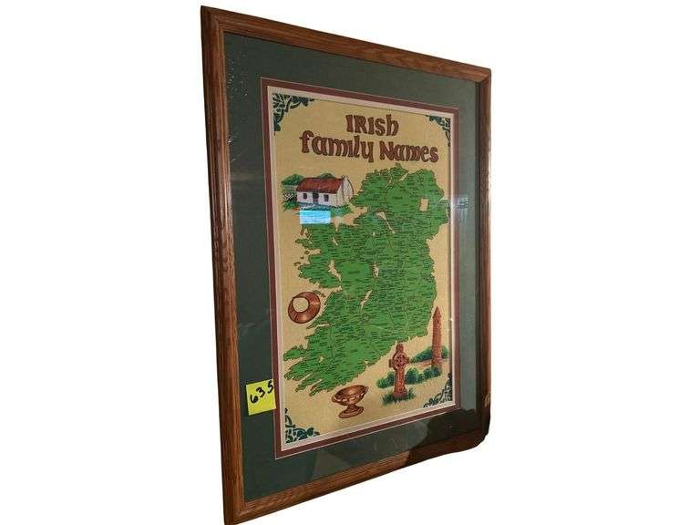Irish Family Name Framed Poster, 26 in x 36 in image