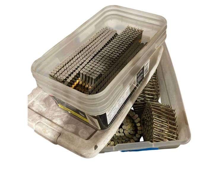 Large Lot of Grip Rite Collated Framing Nails and Nail Gun Rounds image
