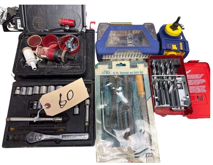 Craftsman Socket Set, Hacksaw and Knife Set, Drill Bits, Hole Saw Bits image