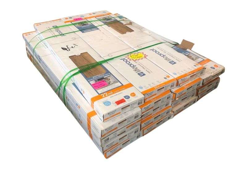 19 Cases Lifeproof High Traffic Rigid Core Vinyl Plank Flooring 4‘ x 8“ image