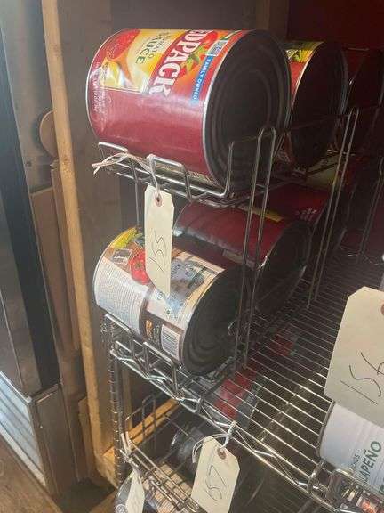 Canned Vegetables and Shelf Rack image