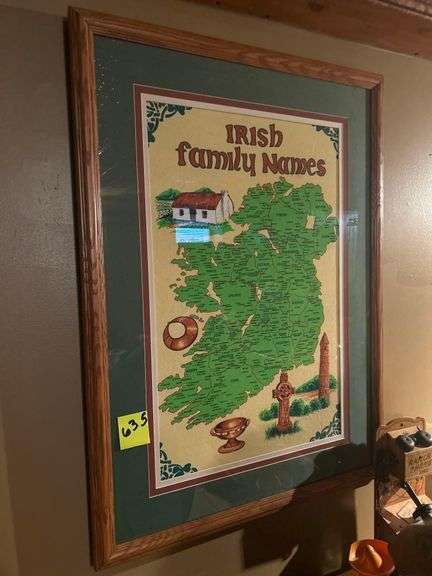 Irish Family Name Framed Poster, 26 in x 36 in image