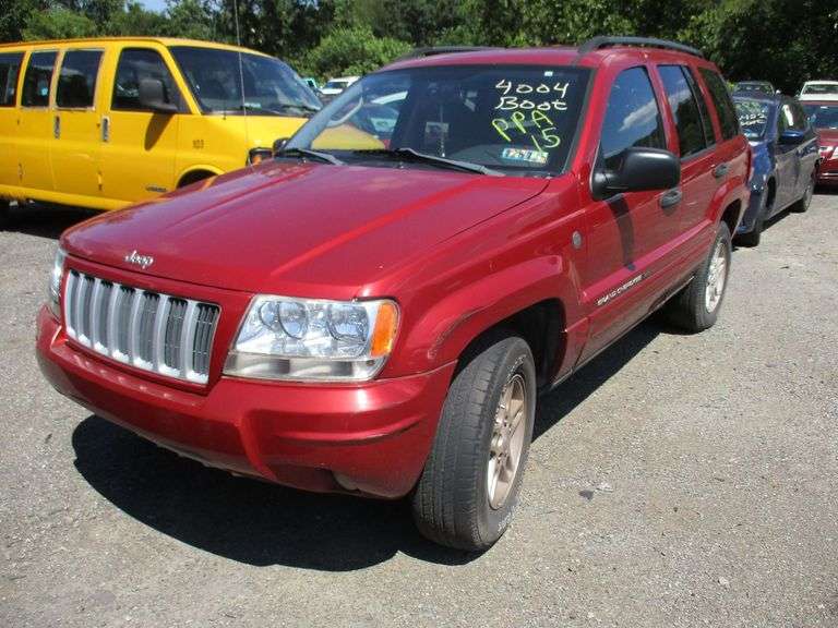 RED, 2004, JEEP GRAND CHEROKEE, 1J4GW48S44C344004,  , image