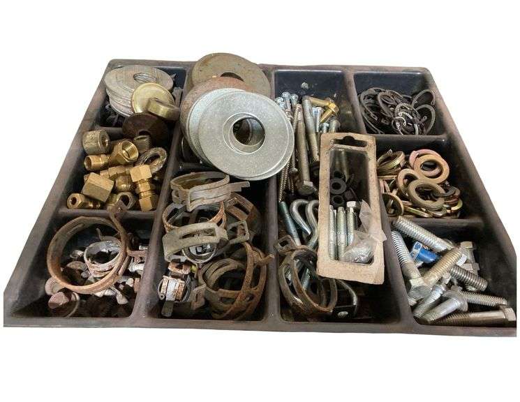 Large Lot of Bolts, Nuts, Screws, Washers, and Lock Washers image