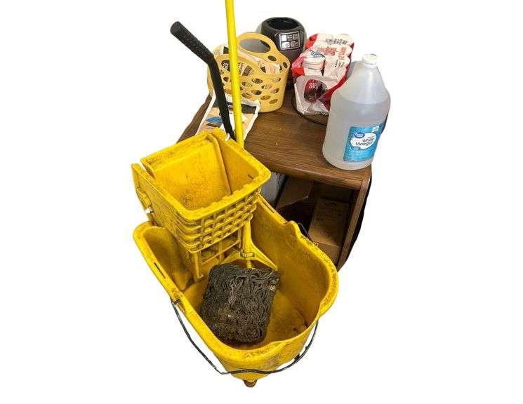 Assorted Items - Mop, Vinegar, Coffee Creamer image
