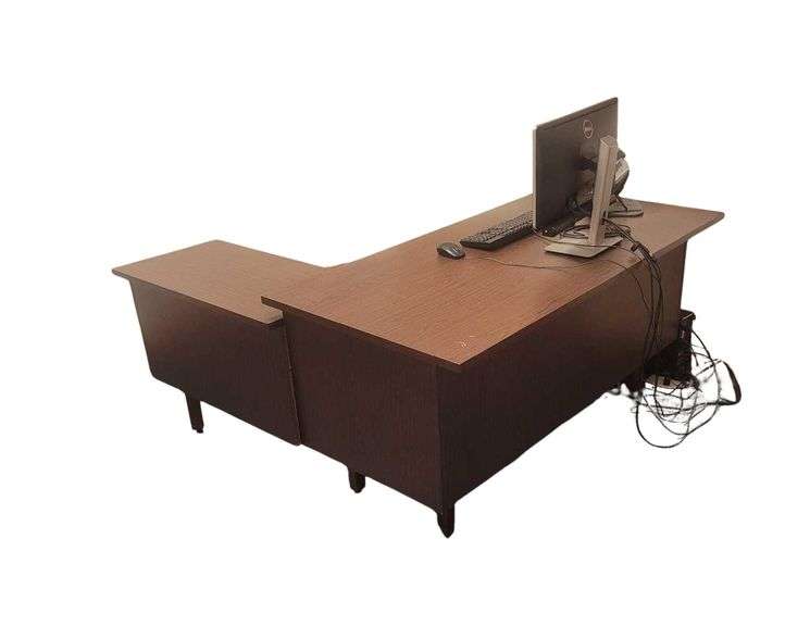Contents of Room - L Shaped Desk - Computer - 6ft H Bookshelf With Various Books image
