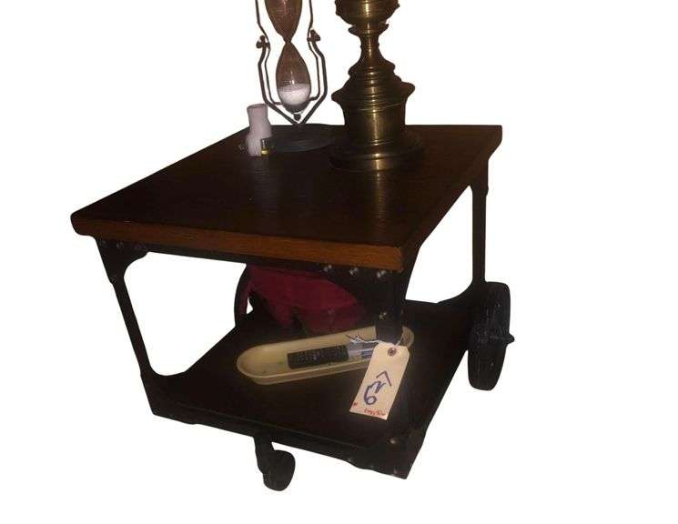 32in H Rolling End Table - Cart Design image