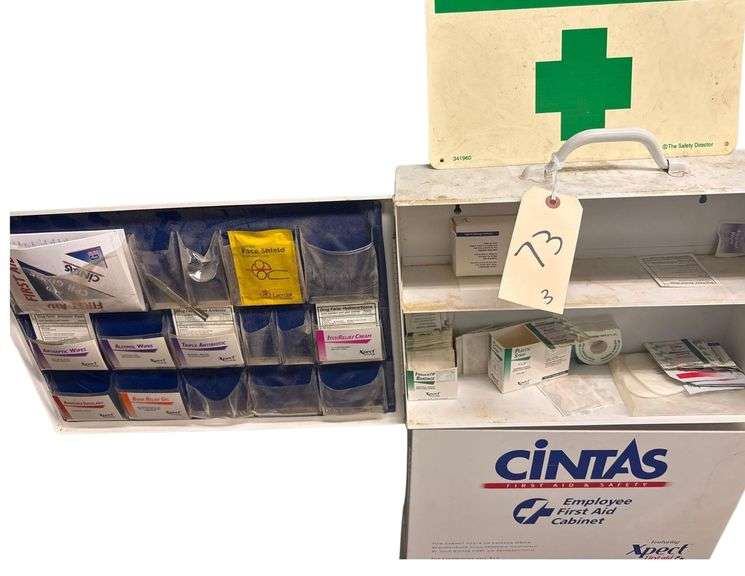 3 First Aid Cabinets Partially Full image