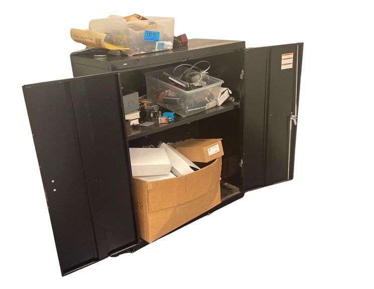 Black Metal Cabinet 36 x18x42 Inches Plus Contents image