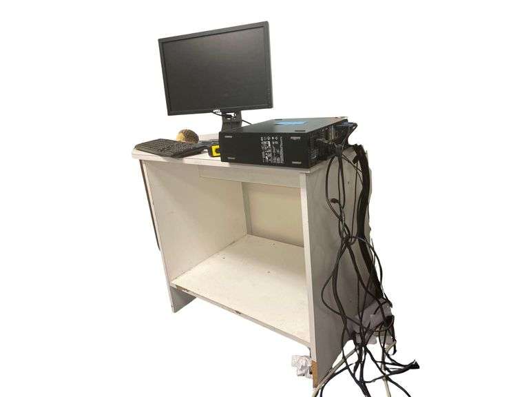 A Dell Computer Model no.D03S along with Wooden Table 41x24x31.5 Inches image