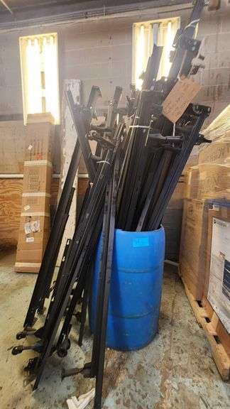 Large Lot of Folding Bed Frames - Metal image