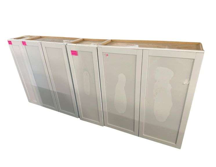 White Wall Cabinetry Set - 11 Pcs Total - 36" x 42", 9" x 36", 12" x 30", 24" x 12" image