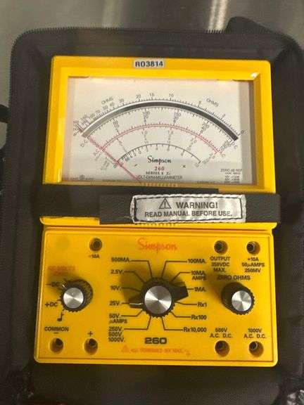 Simpson Voltages Tester With Case - BK - Precision Model 307A Continuity Meter With Case image