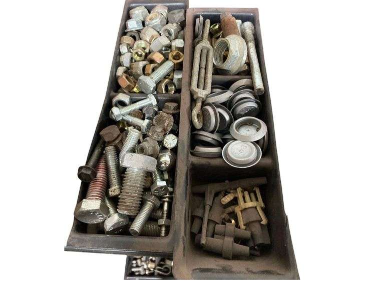 Large Lot of Bolts, Nuts, Washers, and Caps image