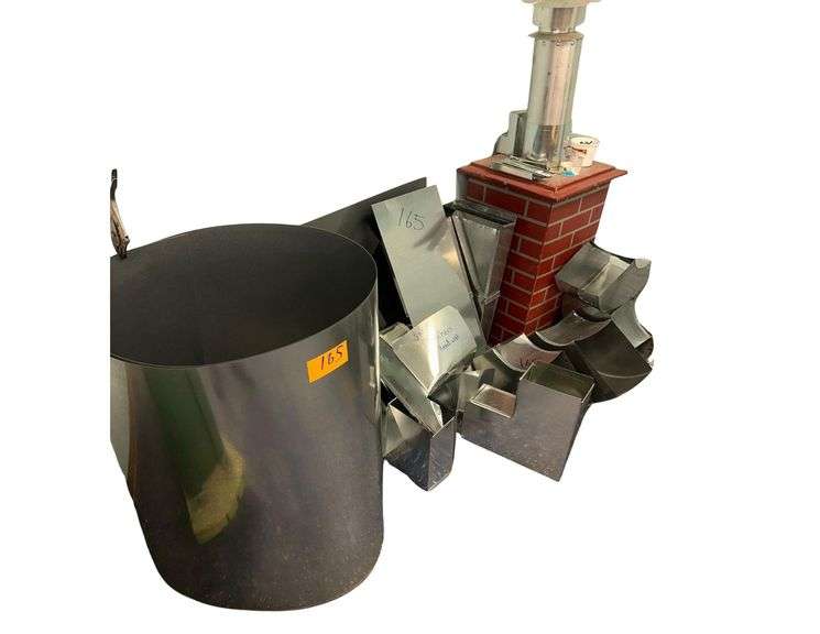Sheet Metal Cutoffs - Faux Chimney- Trash Receptacles image
