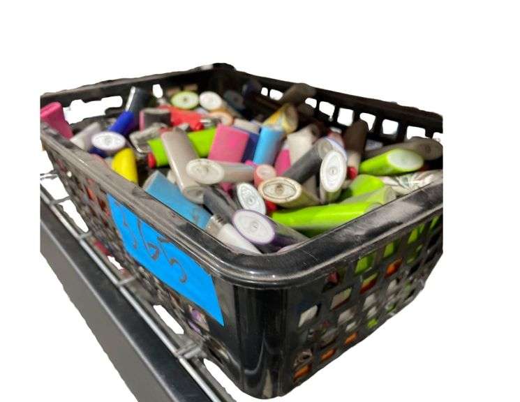 Basket of used Bic Plastic Lighters Various Colors image