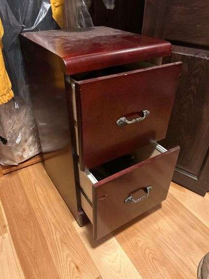 Set of Two Wooden Drawer Set on Wheels - 17 in x 15 in x 29 in, Includes Shoes, Men’s Size 9 and 9.5 image