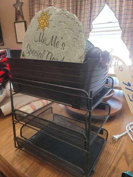 3 Tier File Organizer and Other Various Home Decorative Items image