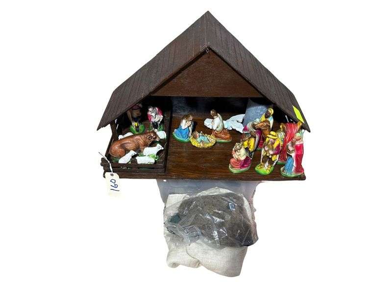 Wooden/Ceramic Manger - 3ft. L. X 18in. H. image