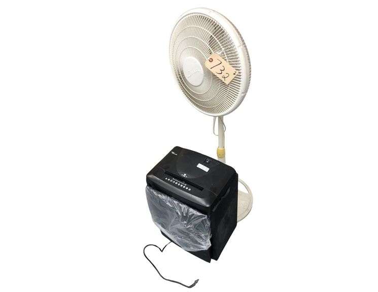 Adjustable Galaxy Fan And Ativa MD Pro 1500 Paper Shredder image