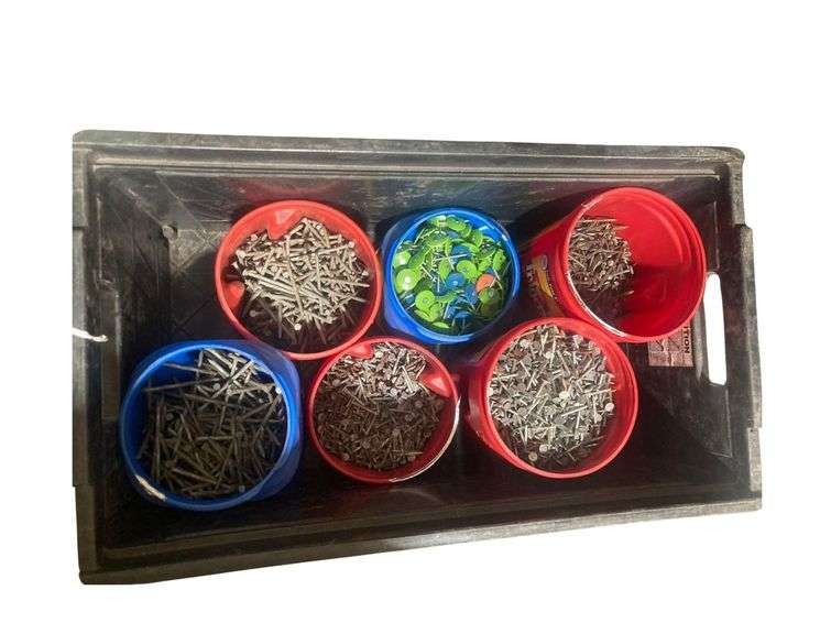 Large Lot of Various Nails in Crate image