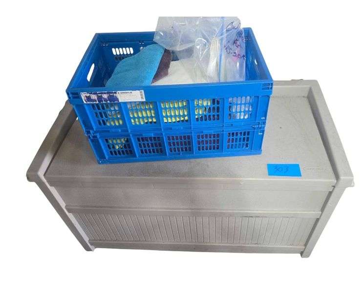 4ft Plastic Storage Bench 2ft Plastic Basket image