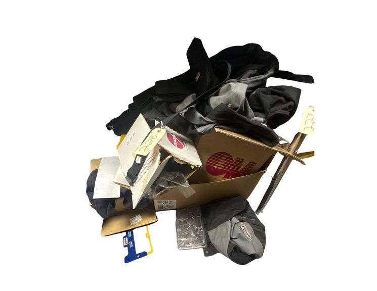 Box of Triangle Tech Clothes, Bags, Etc. image