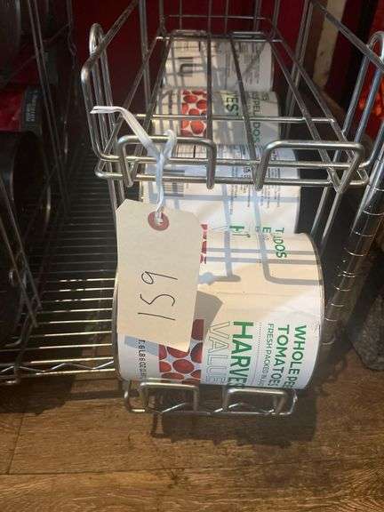 Canned Vegetables and Shelf Rack image