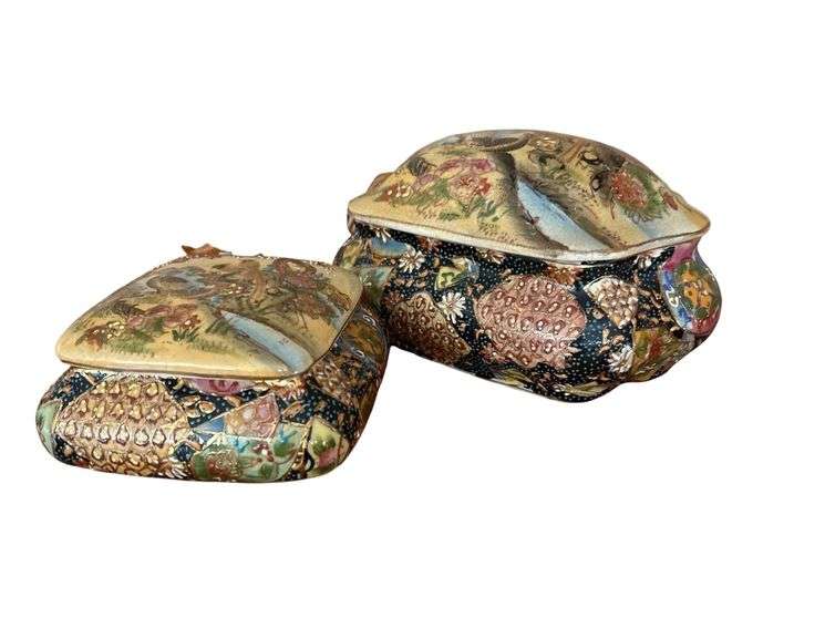 Royal Satsuma Containers - 4.5 in x 4.5 in x 2.5 in and 7 in x 4 in x 5.5 in image