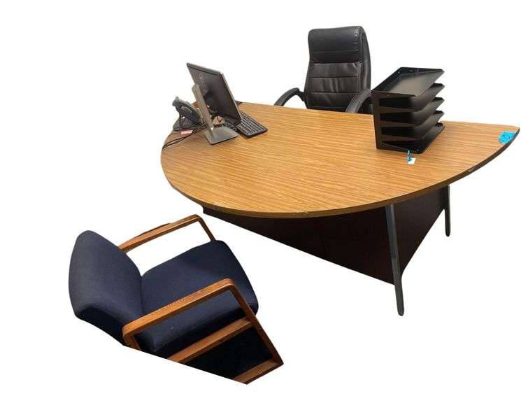 Desk 3ftx5ft, Dell Monitor, Office Chair, Chair, Etc. image