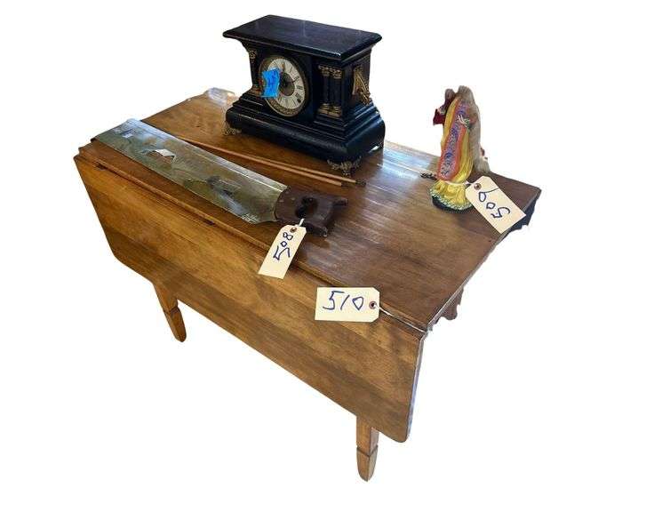 Wooden Drop Leaf Table - 20 in x 42 in x 30 in with 14 in Leaves image