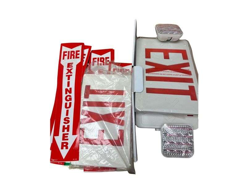 Exit Light Fixture and Other Wall Signs image