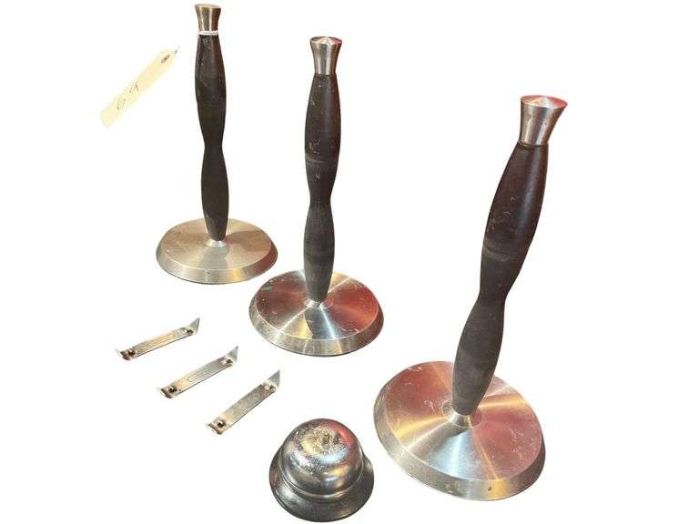 3 Farberware Stainless Steel Bottle Openers, 1 Bell, 3 Paper Towel Holders image