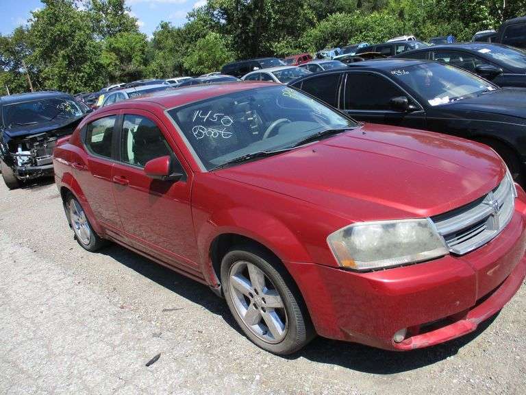 RED, 2008, DODGE AVENGER, 1B3LD76M68N641450,  , image