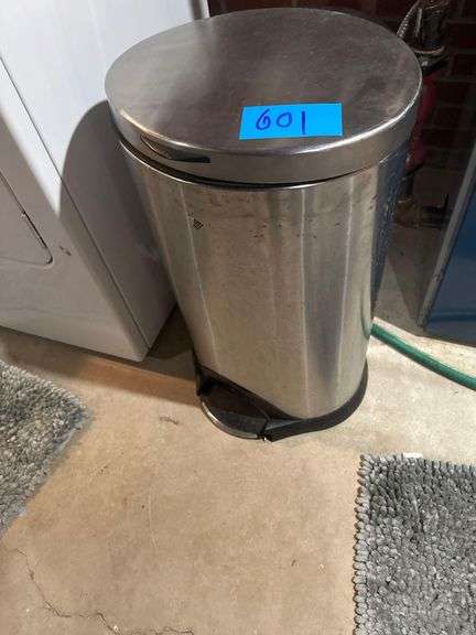 Stainless Steel Trash Receptacle- 3ft. H. Pedal Needs Repairs image