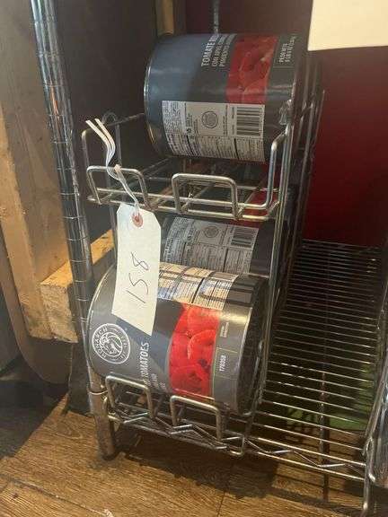 Canned Vegetables and Shelf Rack image