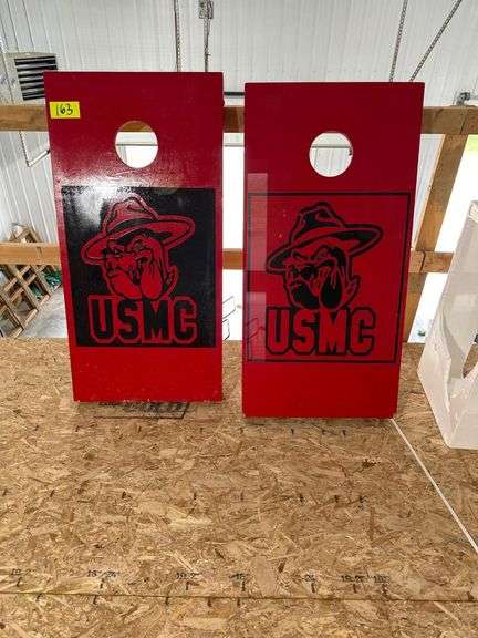 USMC Themed Cornhole Boards - 50in. H. X 2ft. W. image