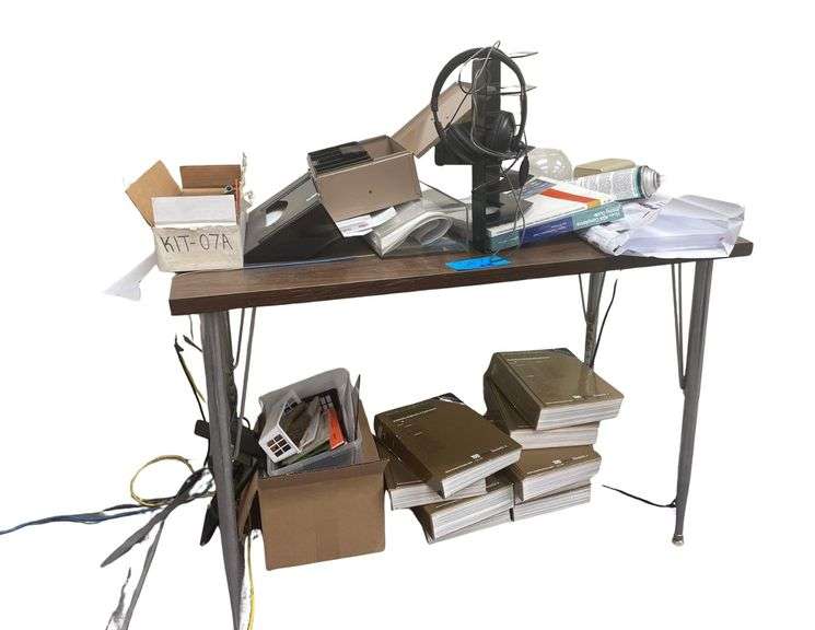 School Table w/ Tools and School Supplies image