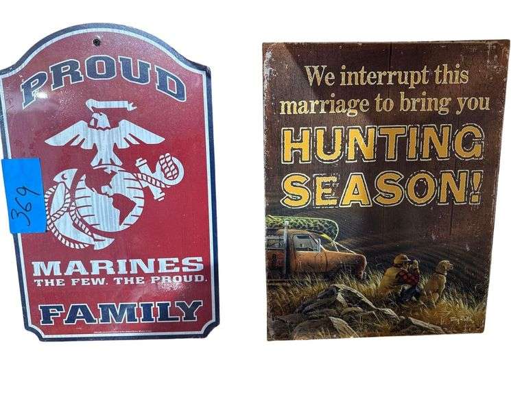 4 Decorative Signs - Hunting - Marines image