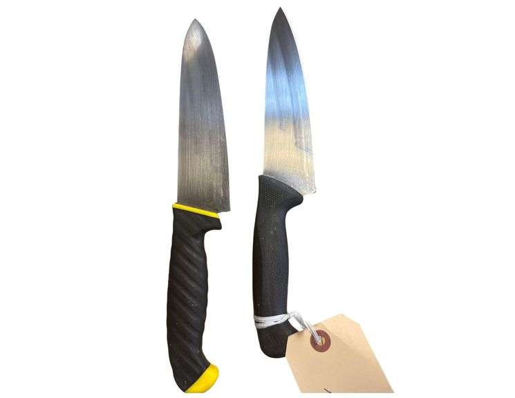 2 Stainless Knives and Cutting Board image