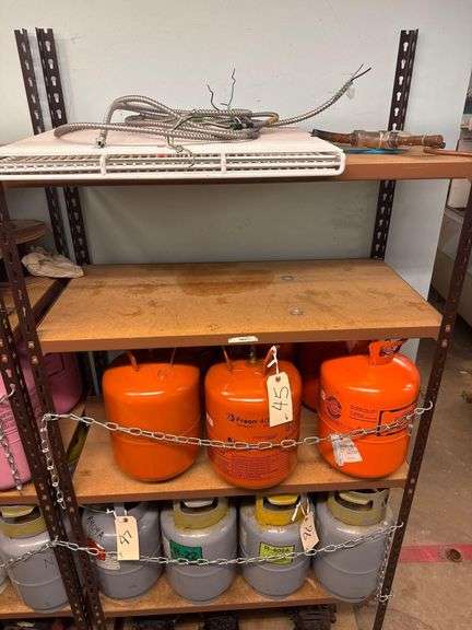 3 Metal Shelving Units - Each is 84” Tall and 36.5” Wide image