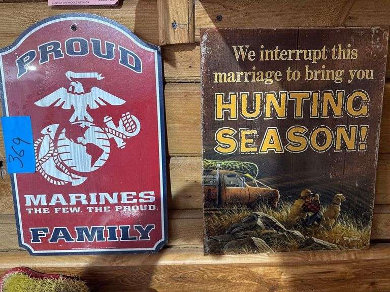 4 Decorative Signs - Hunting - Marines image