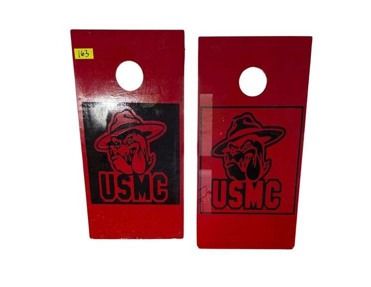 USMC Themed Cornhole Boards - 50in. H. X 2ft. W. image