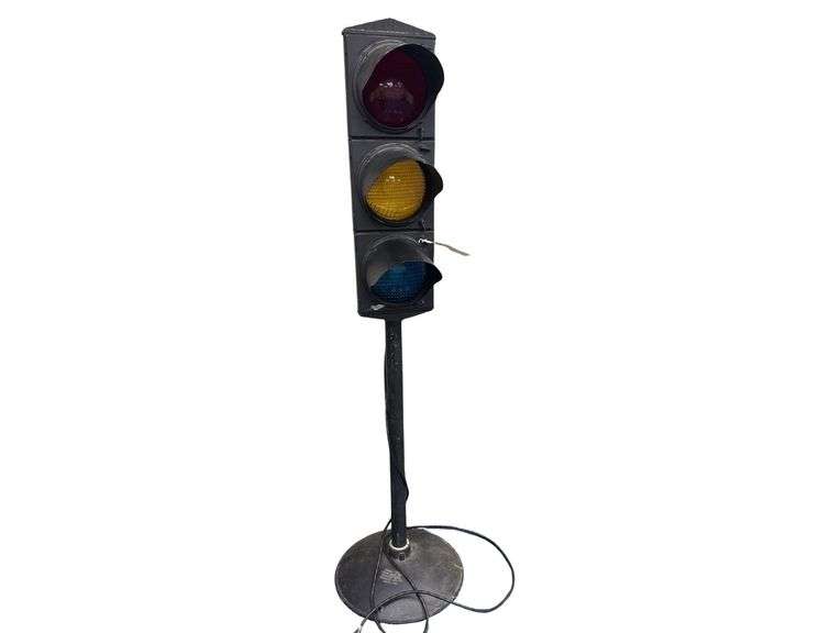 Crouse-Hinds Co. Traffic Light on Stand - 6ft Tall image