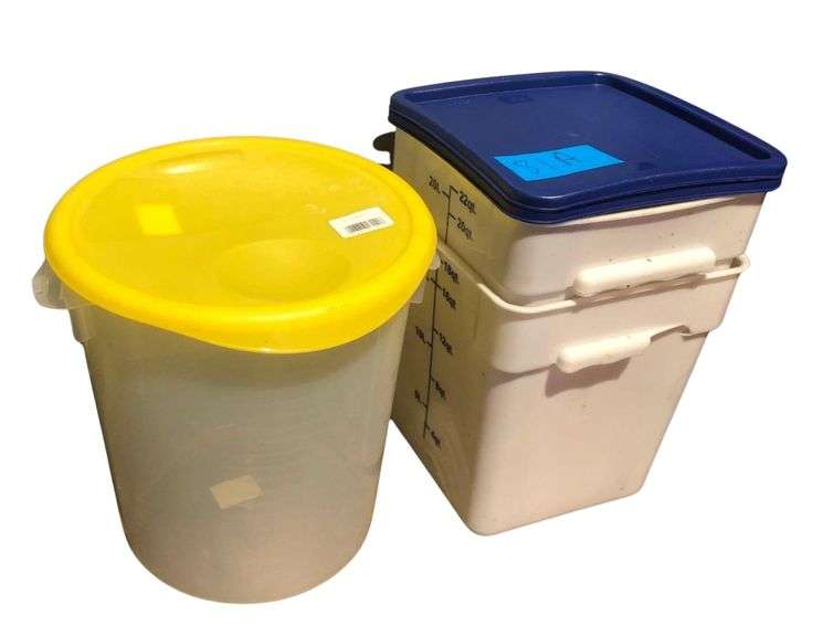 Three 22Qt Plastic Storage Containers image